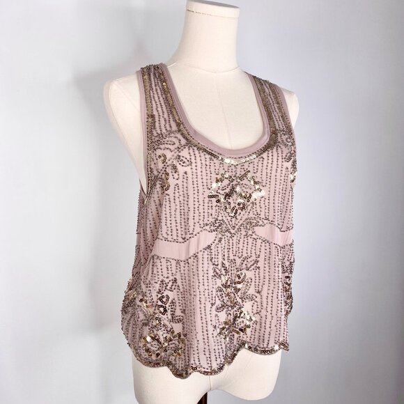 Revamped by Sirens - Grey beaded camisole - Picture 3 of 7